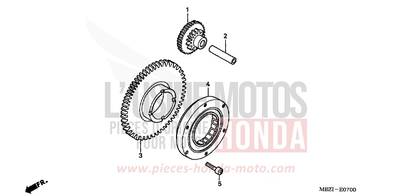 STARTING CLUTCH for CB600F Hornet BOMBAY ORANGE METALLIC (YR254) from 2005